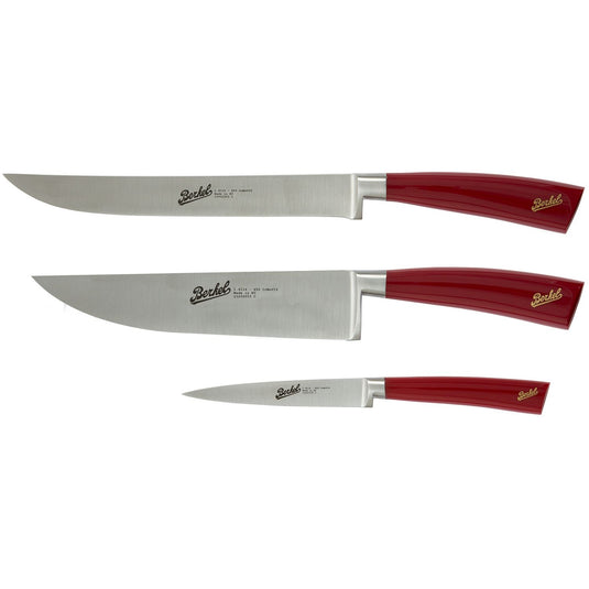 Berkel Elegance Chef Set of 3 Knives - Red
