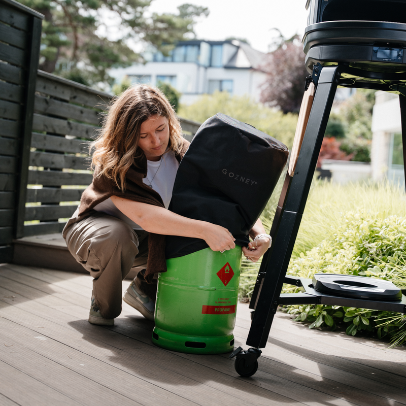 Load image into Gallery viewer, Gozney Gas Bottle Cover in use
