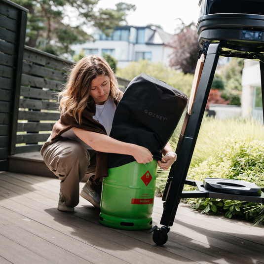 Gozney Gas Bottle Cover in use