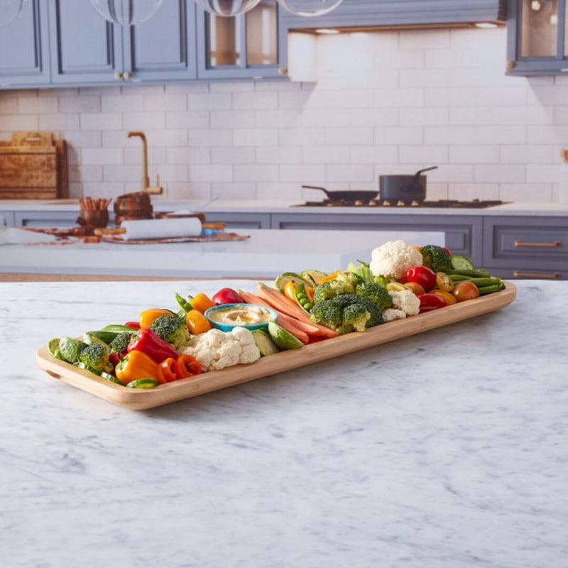 Load image into Gallery viewer, Farberware Build-a-Board Bamboo Platter 56cm
