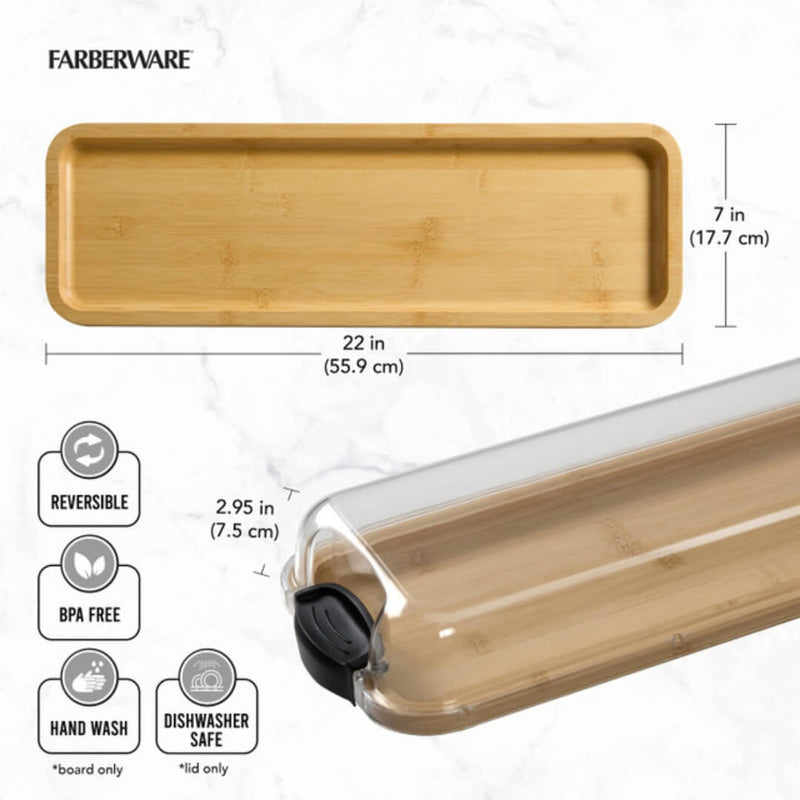 Load image into Gallery viewer, Farberware Build-a-Board Bamboo Platter 56cm
