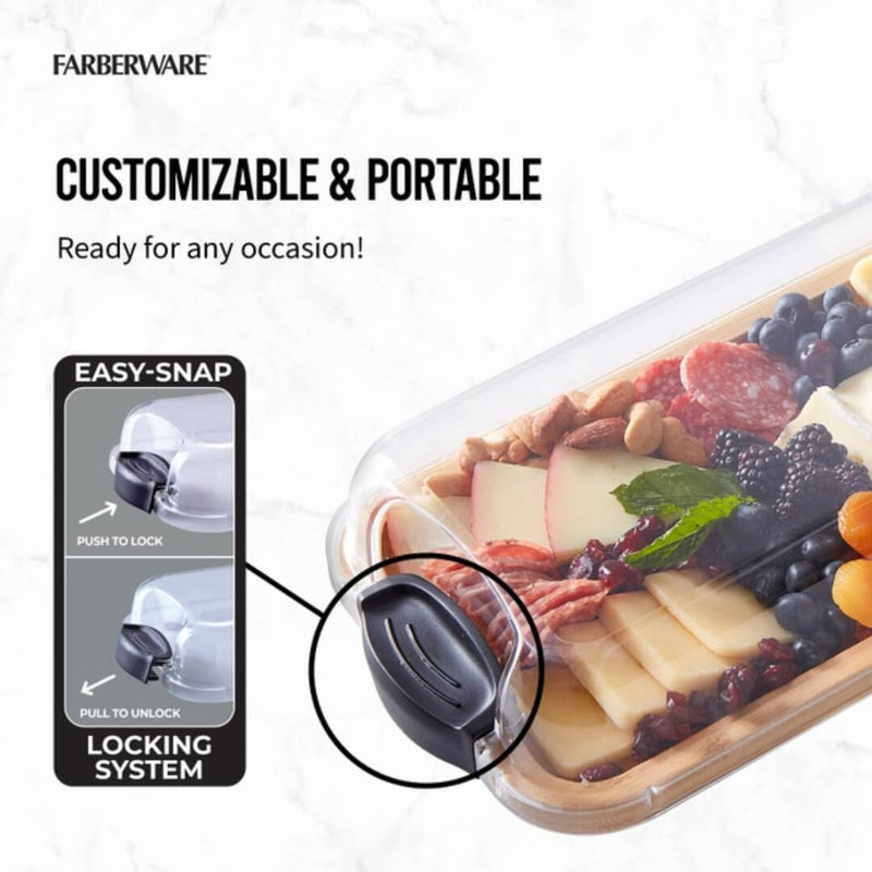 Load image into Gallery viewer, Farberware Build-a-Board Bamboo Platter 56cm
