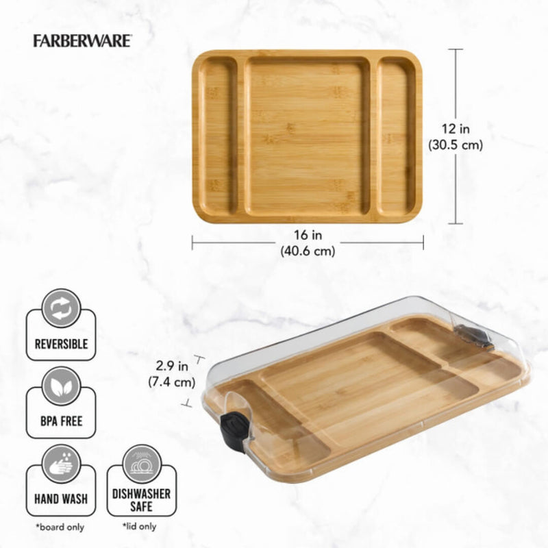 Load image into Gallery viewer, Farberware Build-a-Board Divided Rectangular 40.5cm
