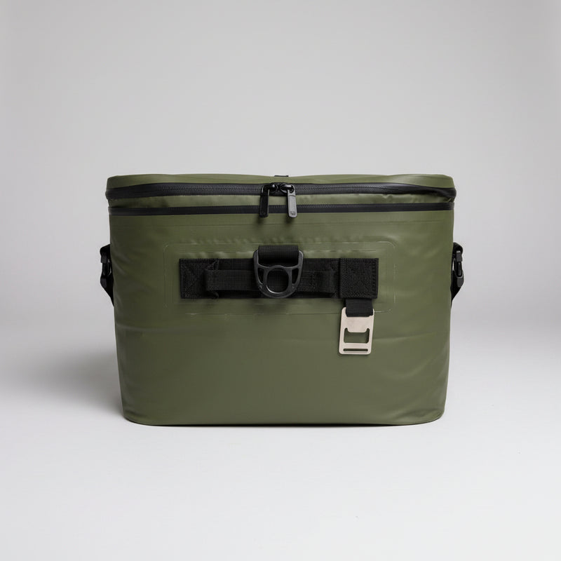Load image into Gallery viewer, TREVO_cooler_bag-olive green_otherside
